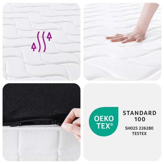 Pocketveringmatras Middelhard-Hard Single Size 90 x 190 cm