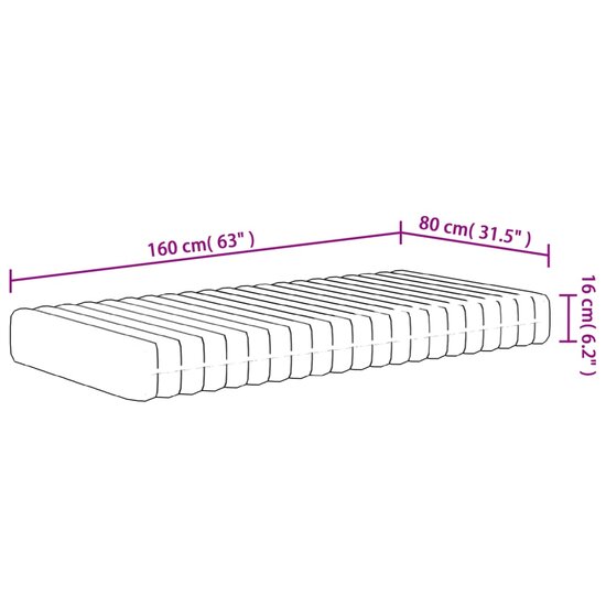 Schuimmatras Voor Kinderen Middelzacht 80 x 160 cm