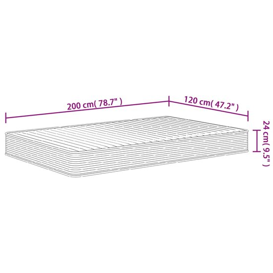 Schuimmatras Middelzacht 120 x 200 cm
