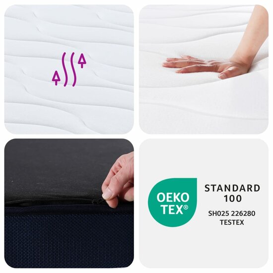 Pocketveringmatras Middelhard-Hard 120 x 200 cm