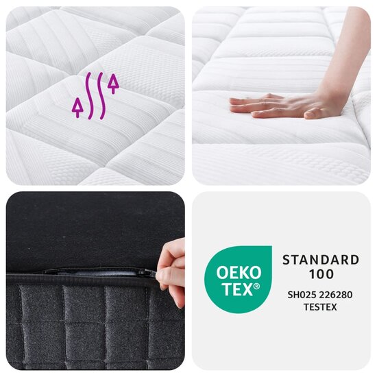 Pocketveringmatras Middelhard-Plus 120 x 200 cm