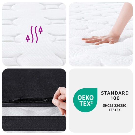 Binnenveringmatras Middelhard Single Size 90 x 190 cm