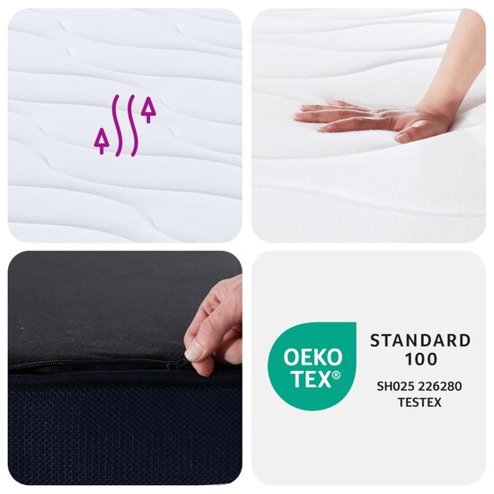 Pocketveringmatras middelhard-hard 90x190 cm Single Size