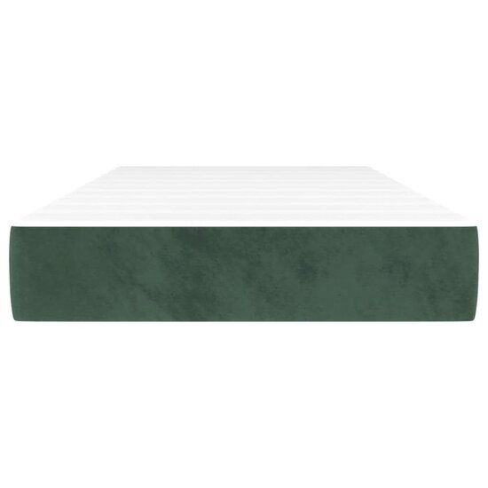 Pocketveringmatras 120X190X20 Cm Fluweel Donkergroen 120 x 190 cm