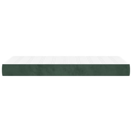 Pocketveringmatras 120X190X20 Cm Fluweel Donkergroen 120 x 190 cm
