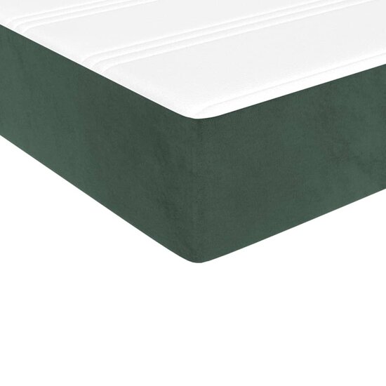 Pocketveringmatras 120X190X20 Cm Fluweel Donkergroen 120 x 190 cm