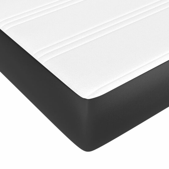 Pocketveringmatras 120X190X20 Cm Kunstleer 120 x 190 cm Zwart