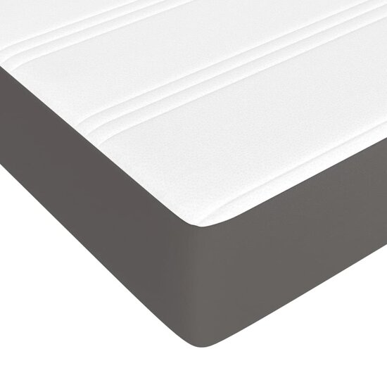 Pocketveringmatras 120X190X20 Cm Kunstleer 120 x 190 cm Grijs