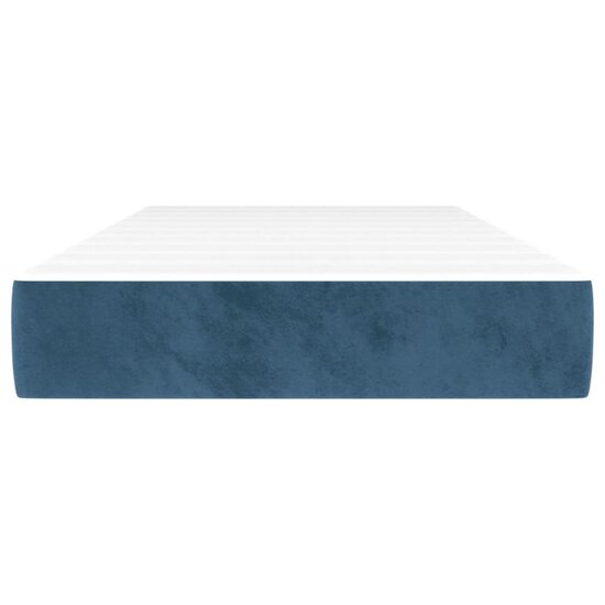 Pocketveringmatras 120x190x20 cm fluweel donkerblauw
