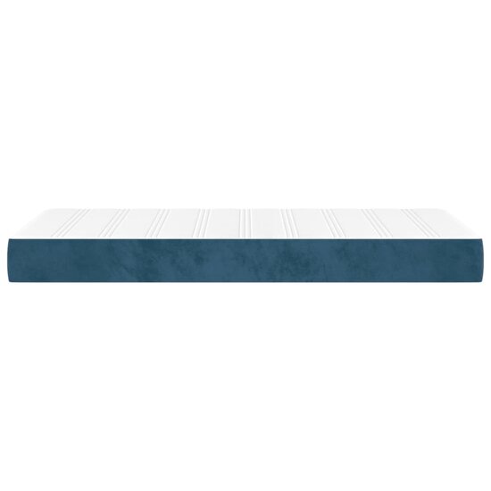 Pocketveringmatras 120x190x20 cm fluweel donkerblauw