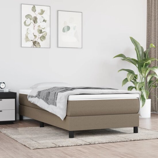 Pocketveringmatras 120x190x20 cm stof taupe