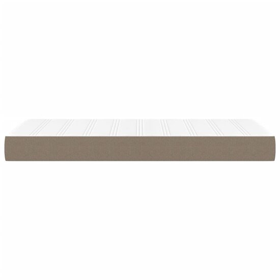 Pocketveringmatras 120x190x20 cm stof taupe
