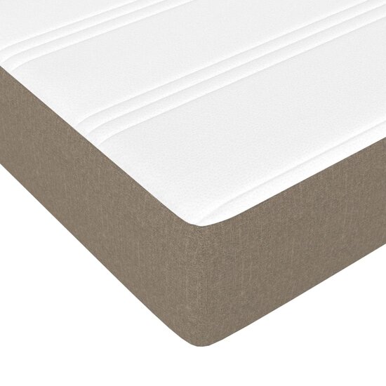Pocketveringmatras 120x190x20 cm stof taupe
