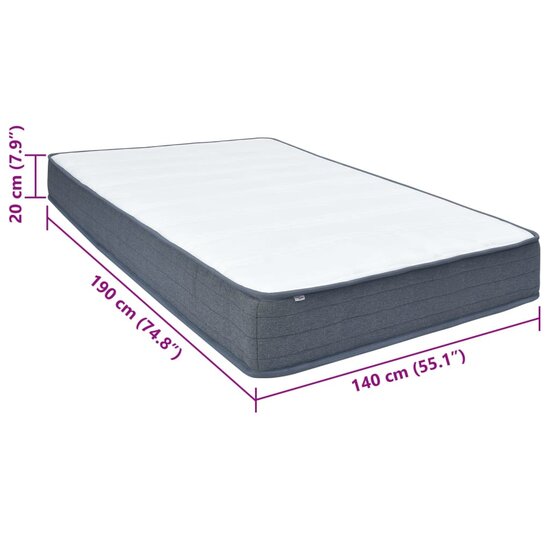 Boxspringmatras 190X140X20 Cm Stof 140 x 190 cm