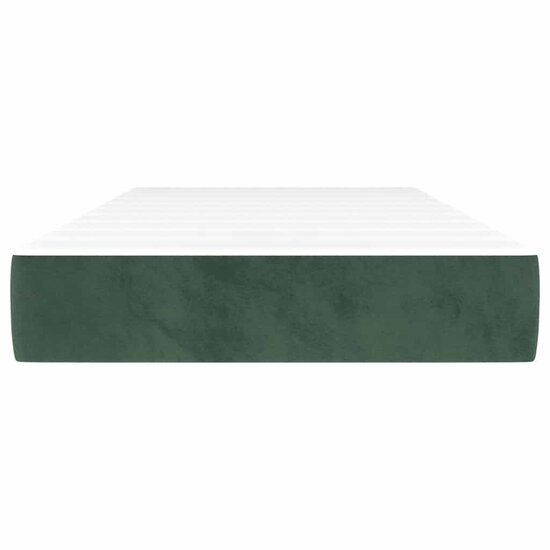 Pocketveringmatras 100X210X20 Cm Fluweel Donkergroen 100 x 210 cm