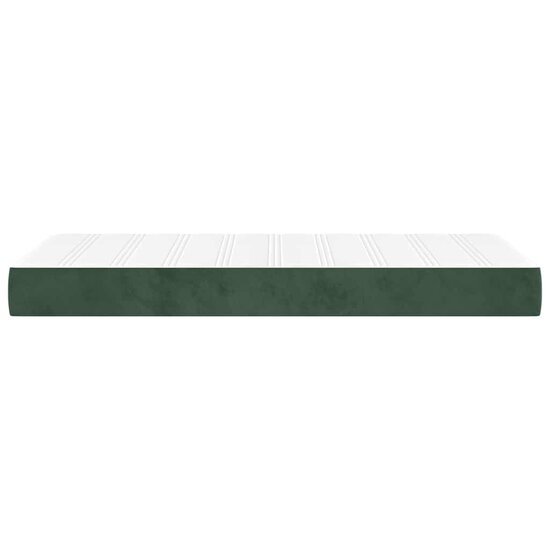 Pocketveringmatras 100X210X20 Cm Fluweel Donkergroen 100 x 210 cm