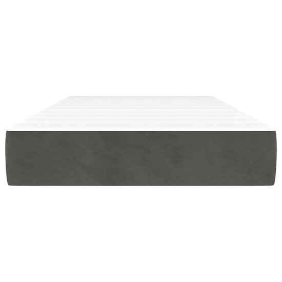 Pocketveringmatras 100X210X20 Cm Fluweel Donkergrijs 100 x 210 cm