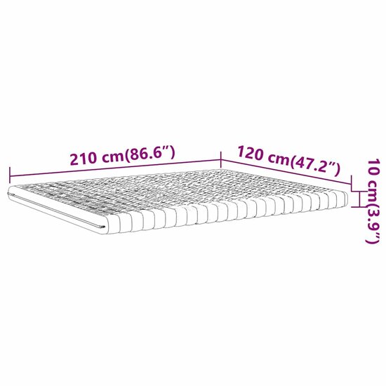 Schuimmatras 7 Zones Hardheid 20 Ild Wit 1 120 x 210 cm