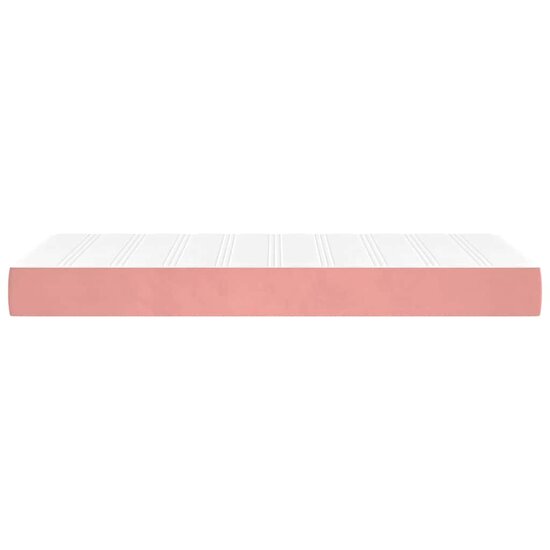 Pocketveringmatras Voor Kinderen Fluweel Roze 80 x 160 cm