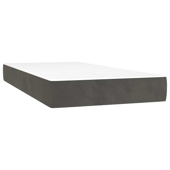 Pocketveringmatras Voor Kinderen Fluweel Donkergrijs 80 x 160 cm