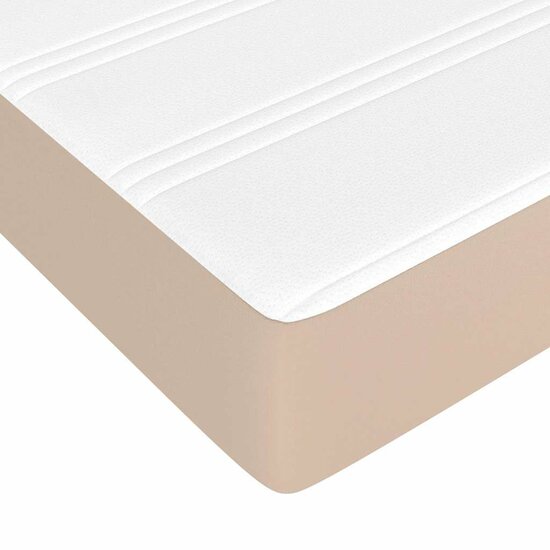 Pocketveringmatras Voor Kinderen Kunstleer 80 x 160 cm Cappuccino
