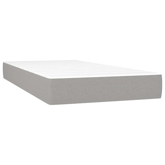 Pocketveringmatras Voor Kinderen Stof 80 x 160 cm Lichtgrijs