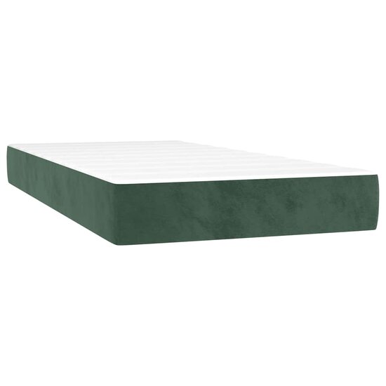 Pocketveringmatras Voor Kinderen Fluweel Donkergroen 80 x 160 cm