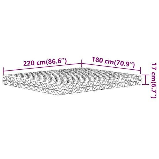 Schuimmatras Hardheid H2 H3 Wit 180 x 220 cm