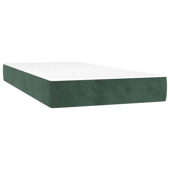 Pocketveringmatras 80X210X20 Cm Fluweel Donkergroen 80 x 210 cm