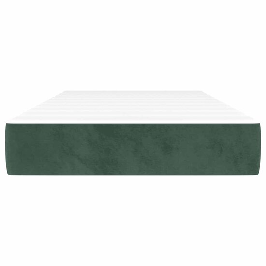 Pocketveringmatras 80X210X20 Cm Fluweel Donkergroen 80 x 210 cm