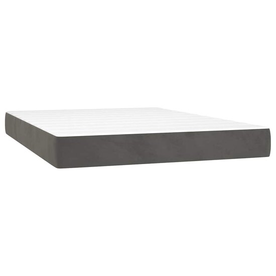 Pocketveringmatras 120X210X20 Cm Fluweel Donkergrijs 120 x 210 cm
