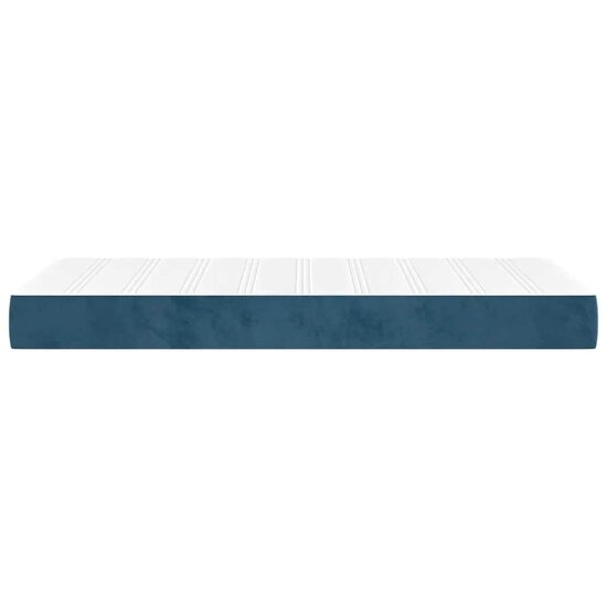 Pocketveringmatras 120X210X20 Cm Fluweel Donkerblauw 120 x 210 cm