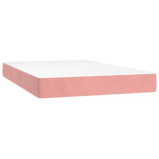 Pocketveringmatras 120x210x20 cm fluweel roze