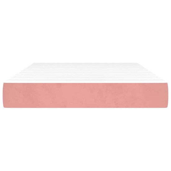 Pocketveringmatras 120x210x20 cm fluweel roze
