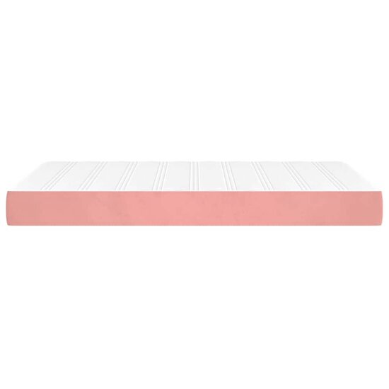 Pocketveringmatras 120x210x20 cm fluweel roze