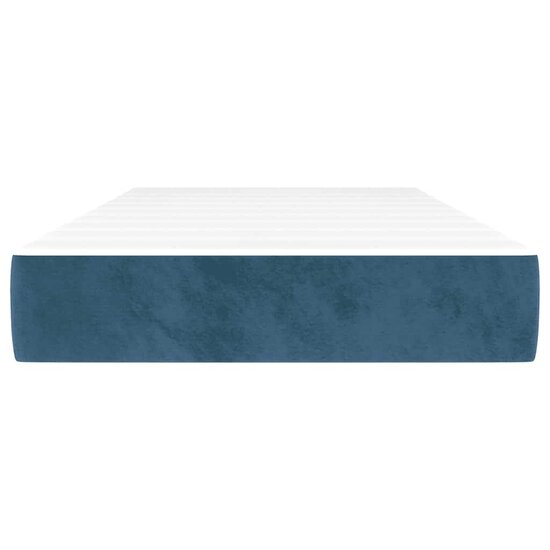 Pocketveringmatras 80x210x20 cm fluweel donkerblauw