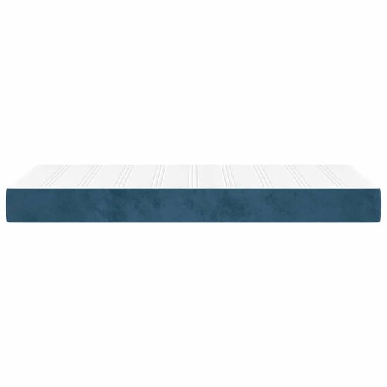 Pocketveringmatras 80x210x20 cm fluweel donkerblauw