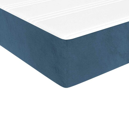 Pocketveringmatras 100x210x20 cm fluweel donkerblauw