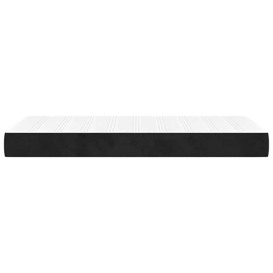 Pocketveringmatras 80x210x20 cm fluweel zwart
