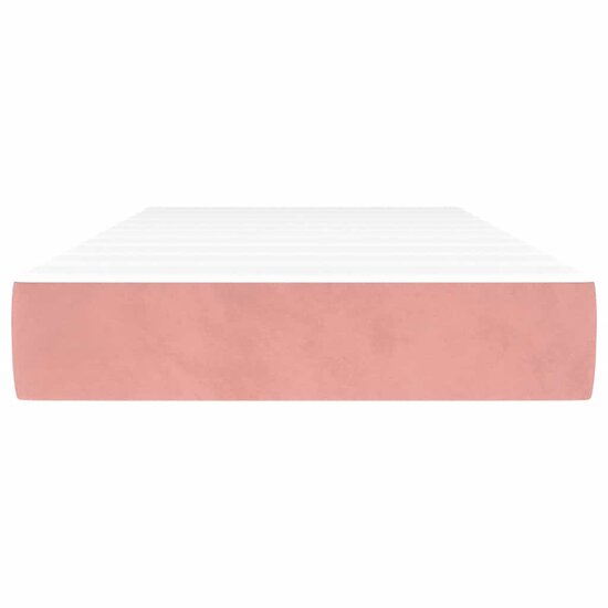 Pocketveringmatras 90x210x20 cm fluweel roze