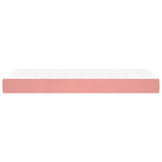 Pocketveringmatras 90x210x20 cm fluweel roze