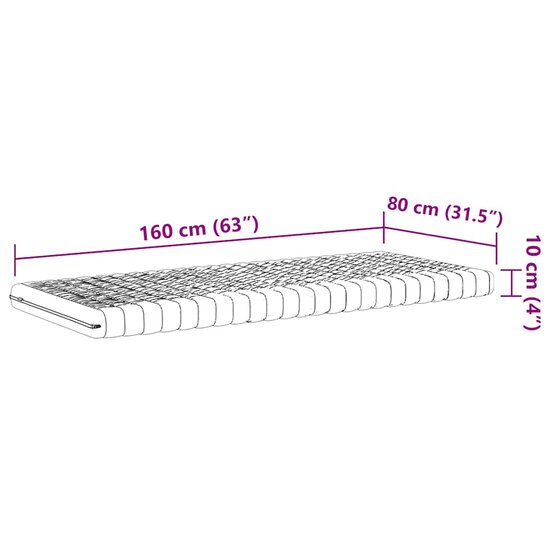 Schuimmatras Voor Kinderen 7 Zone Hardheid 20 Ild Wit 1 80 x 160 cm