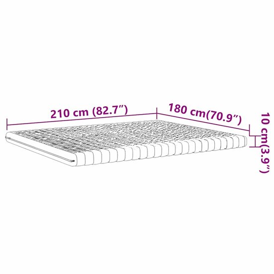 Schuimmatras 7 Zones Hardheid 20 Ild Wit 1 180 x 210 cm