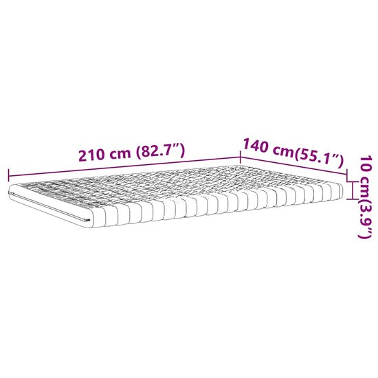Schuimmatras 7 Zones Hardheid 20 Ild Wit 1 140 x 210 cm