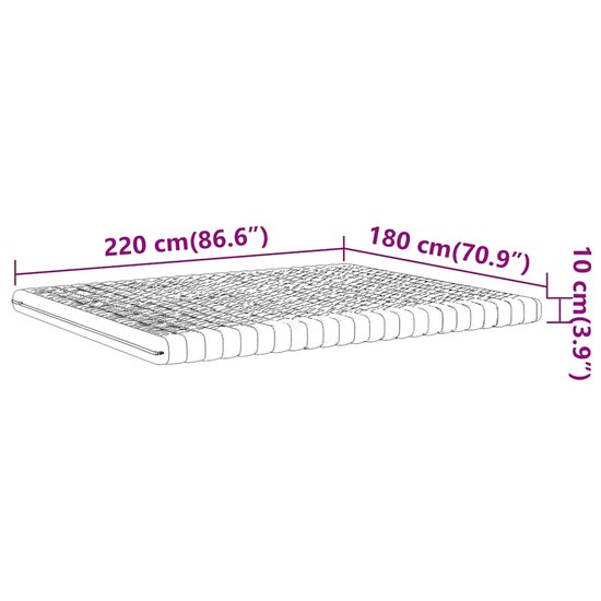 Schuimmatras 7 Zones Hardheid 20 Ild Wit 1 180 x 220 cm