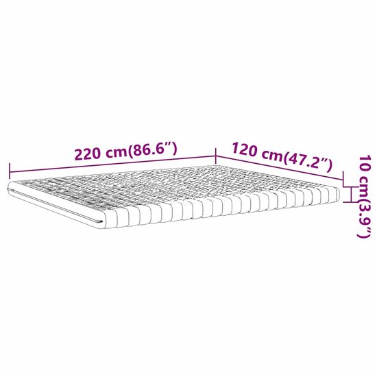 Schuimmatras 7 Zones Hardheid 20 Ild Wit 1 120 x 220 cm