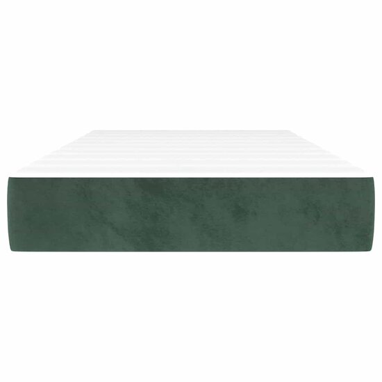 Pocketveringmatras 90X220X20 Cm Fluweel Donkergroen 90 x 220 cm