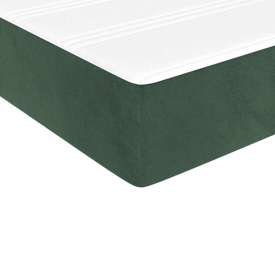 Pocketveringmatras 90X220X20 Cm Fluweel Donkergroen 90 x 220 cm