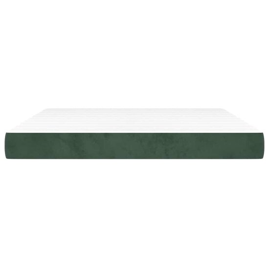 Pocketveringmatras 160X210X20 Cm Fluweel Donkergroen 160 x 210 cm