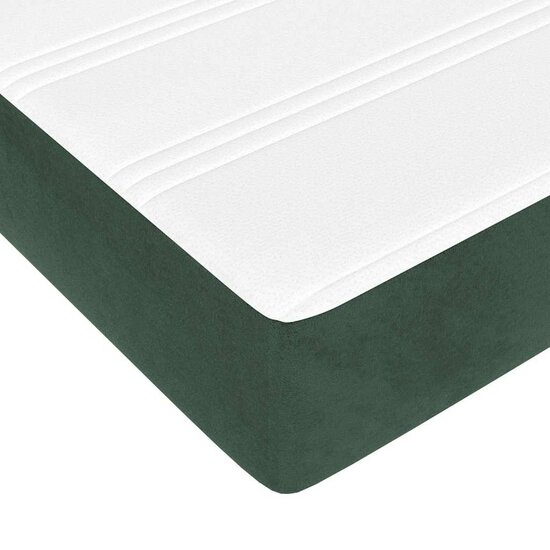 Pocketveringmatras 160X210X20 Cm Fluweel Donkergroen 160 x 210 cm